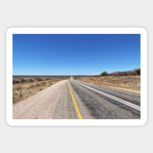 Road between Otjiwarongo and Okahandja in Namibia Sticker